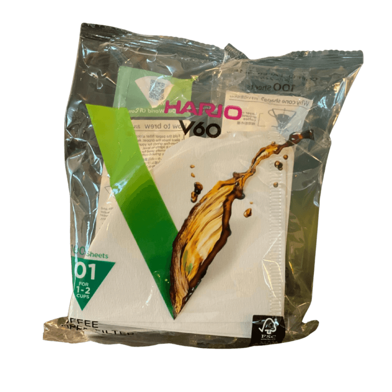 Hario v60 papirfilter, 100-pakk