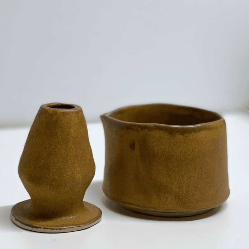 Håndlaget matcha-sett 