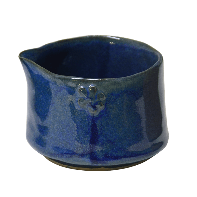 Hovedbilde Håndlaget Matchabolle Blå m/blomst