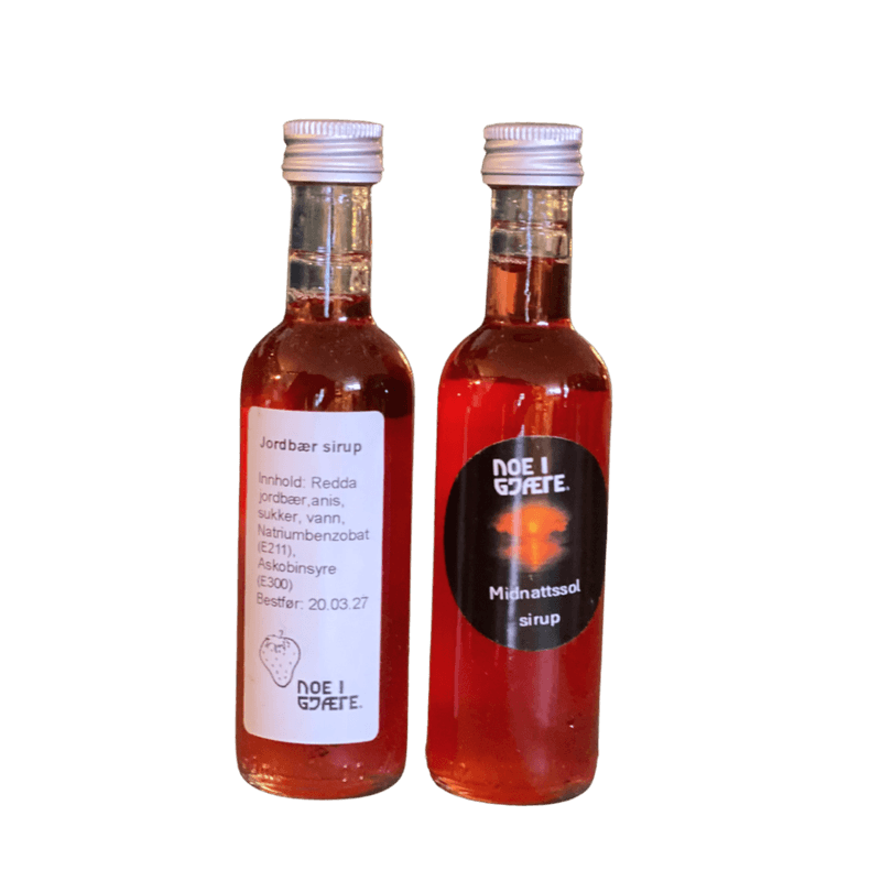 Sirup fra redda jordbær